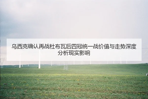 乌西克确认再战杜布瓦后四冠统一战价值与走势深度分析现实影响